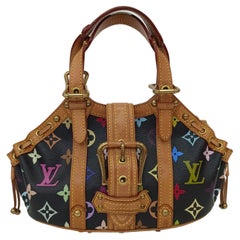 Vintage Rare Louis Vuitton Black Monogram Multicolor Theda PM Bag