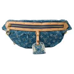 Rare Louis Vuitton Bumbag shoulder/belt bag in blue monogram Denim, GHW