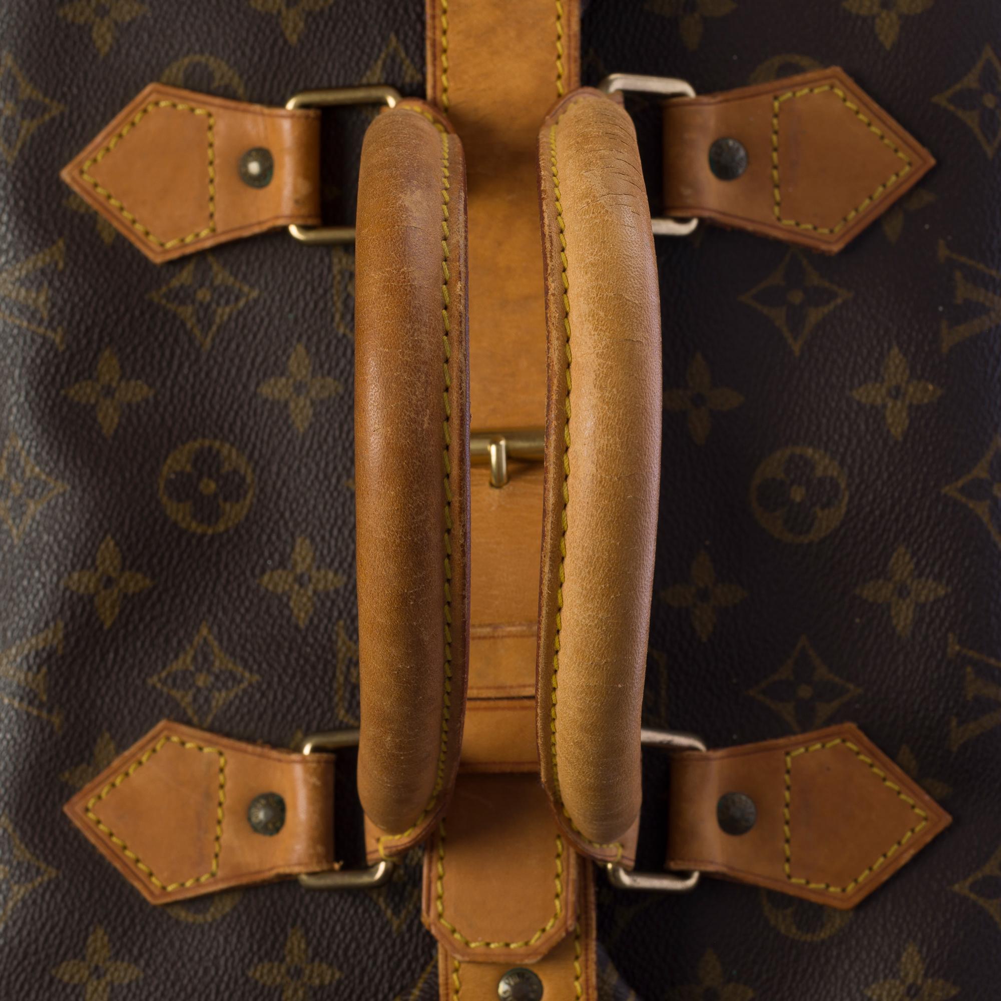 Rare Louis Vuitton Cruiser 40 Travel bag in brown Monogram canvas, GHW 4