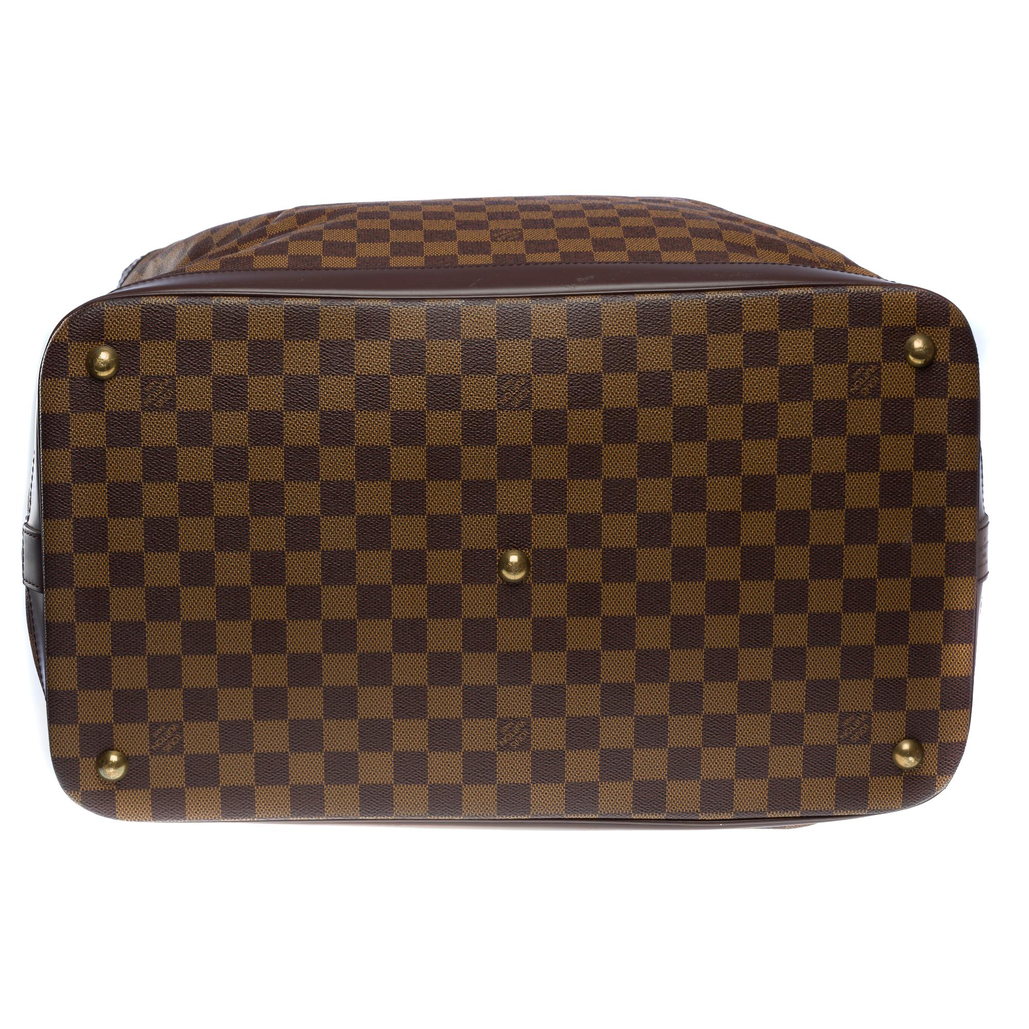 Rare Louis Vuitton Cruiser 45 Travel bag in brown checkered Monogram canvas, GHW 5