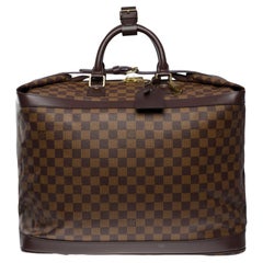 Rare Louis Vuitton Cruiser 45 Travel bag in brown checkered Monogram canvas, GHW