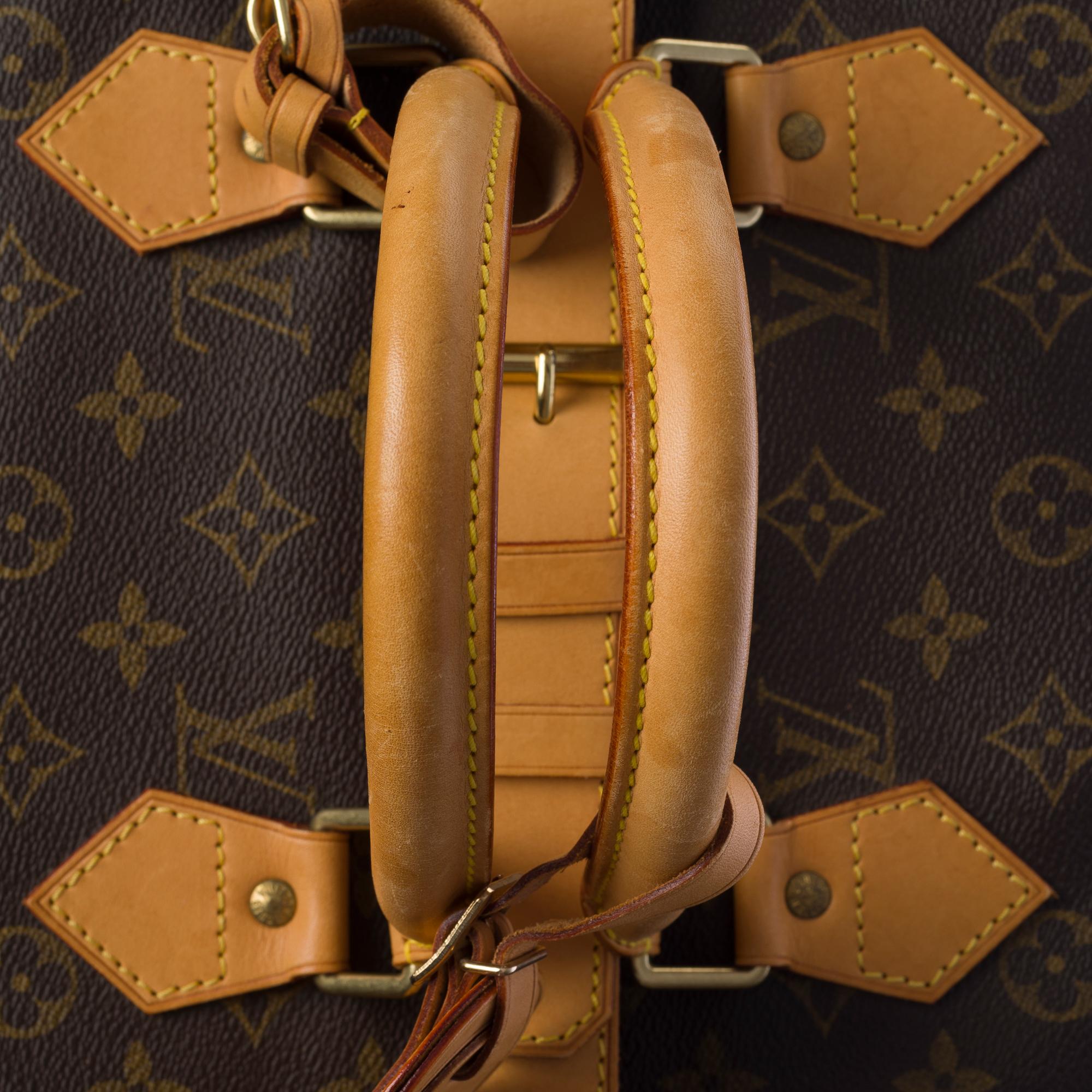Rare Louis Vuitton Cruiser 45 Travel bag in brown Monogram canvas, GHW 3