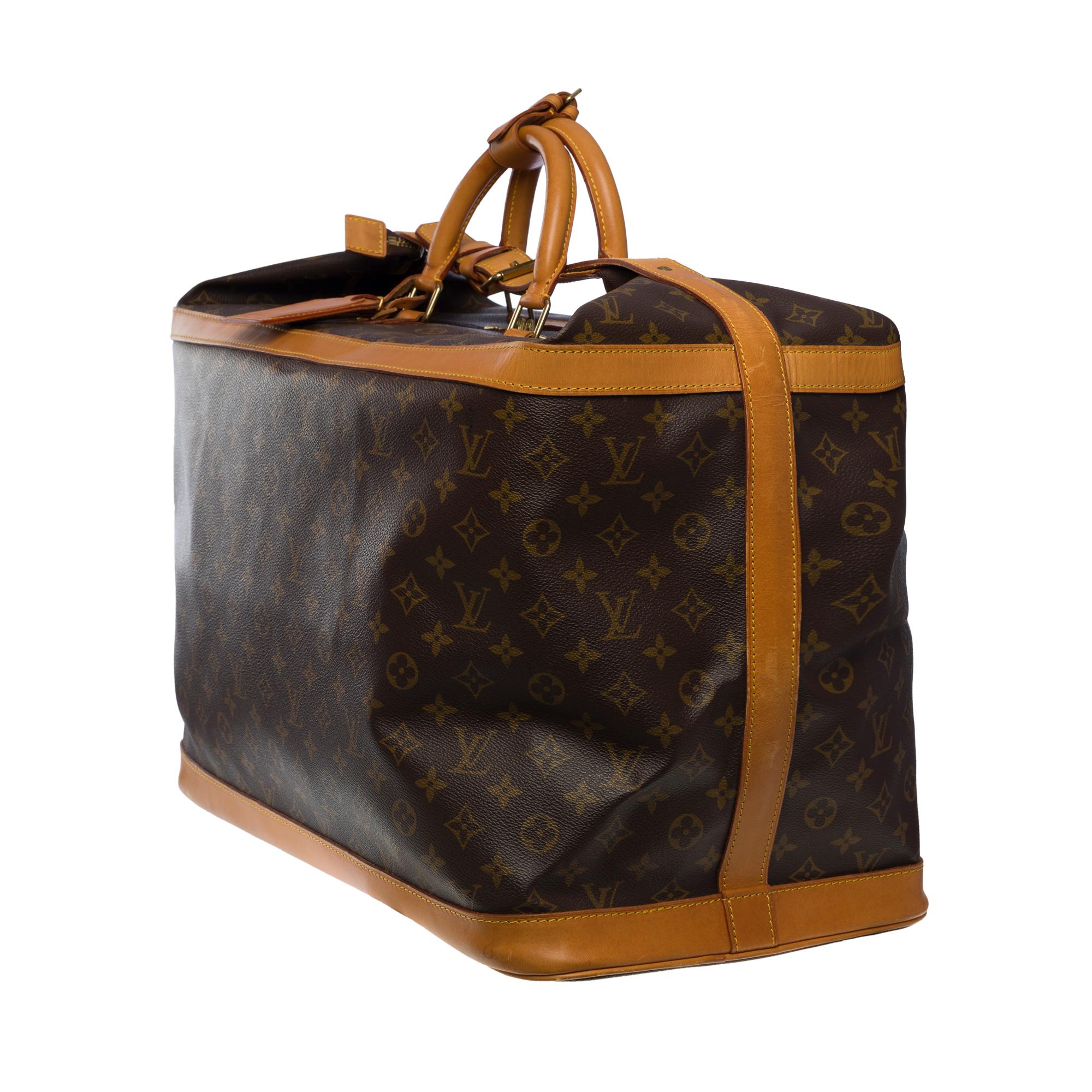 Rare Louis Vuitton Cruiser 50 Travel bag in brown Monogram canvas, GHW In Good Condition In Paris, IDF