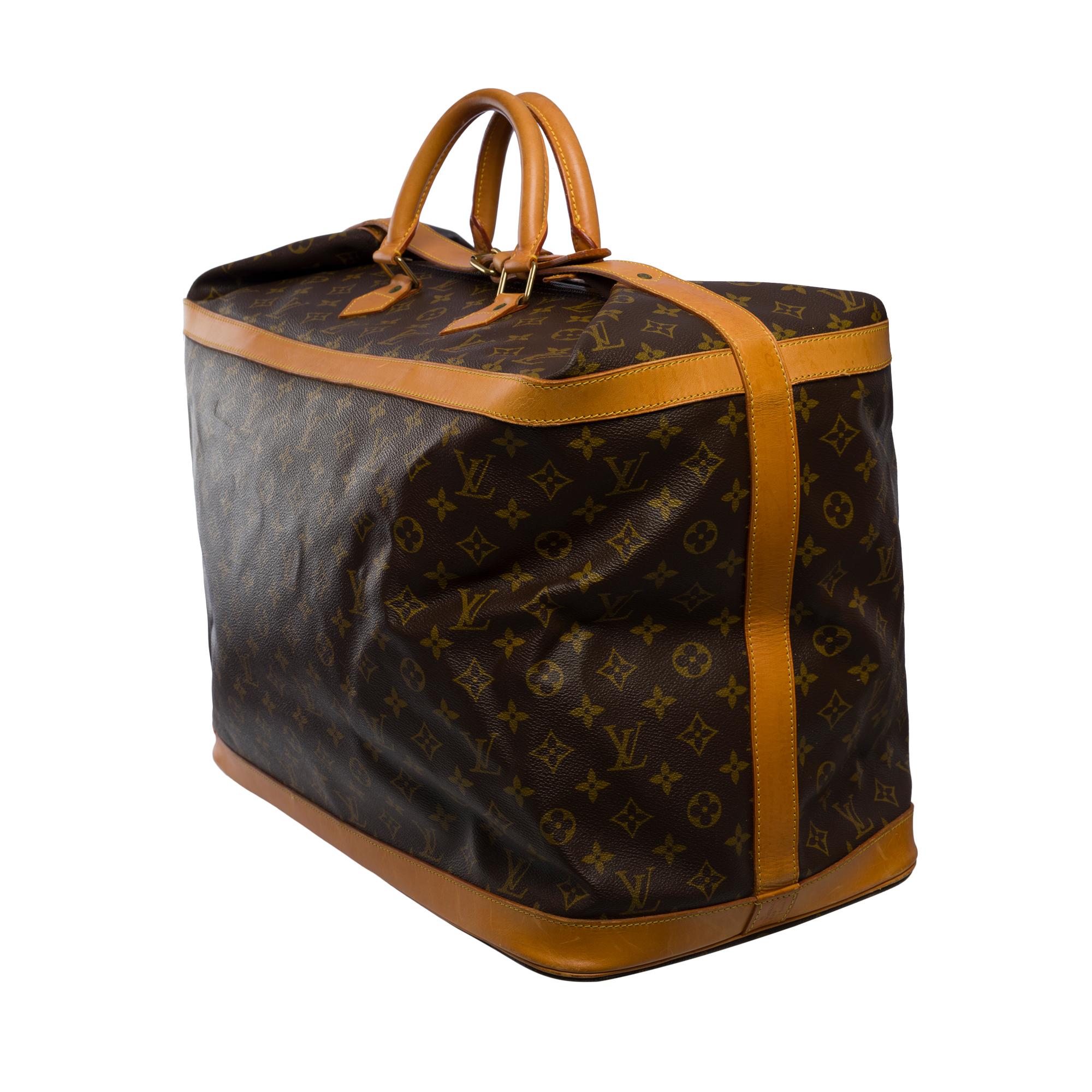 Rare Louis Vuitton Cruiser 50 Travel bag in brown Monogram canvas, GHW In Good Condition In Paris, IDF
