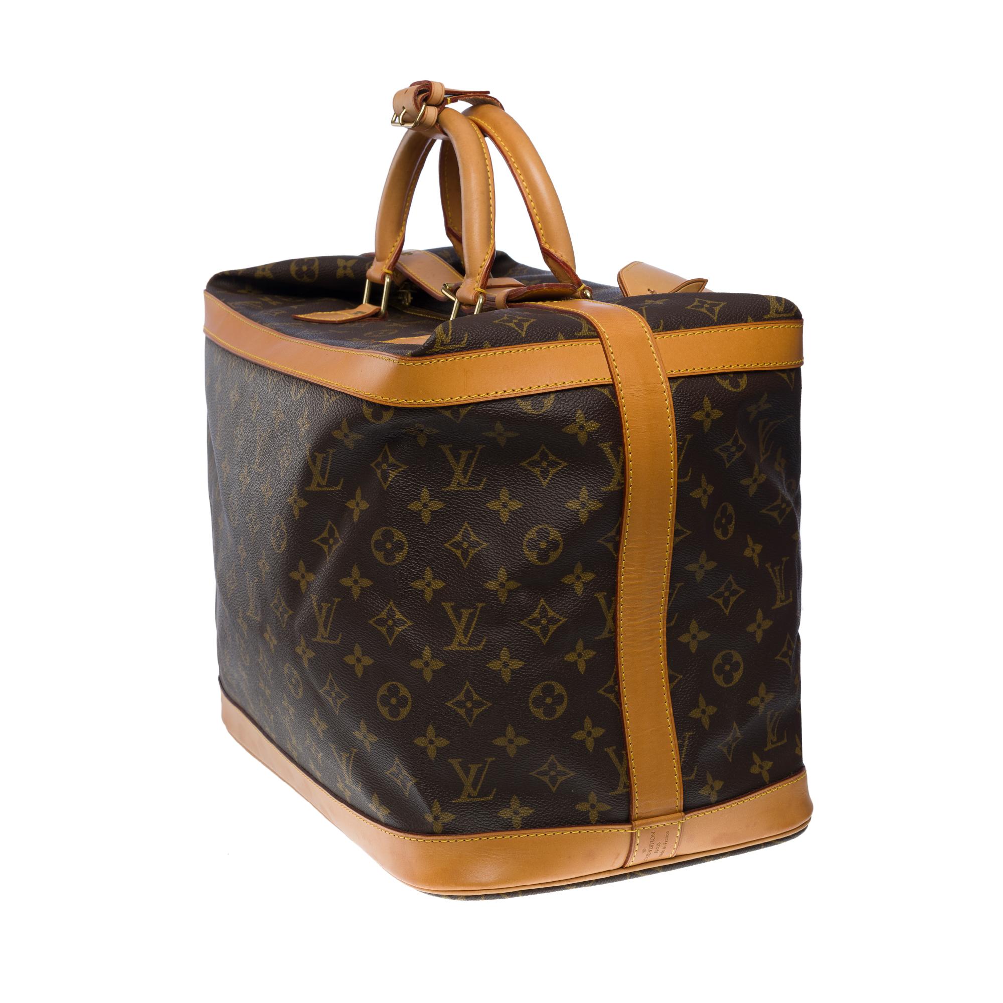 Rare Louis Vuitton Cruiser Travel bag in brown Monogram canvas, gold hardware In Good Condition In Paris, IDF