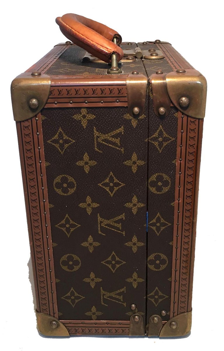 RARE Louis Vuitton Custom Monogram Square Travel Jewelry Case with 4 Trays For Sale at 1stdibs
