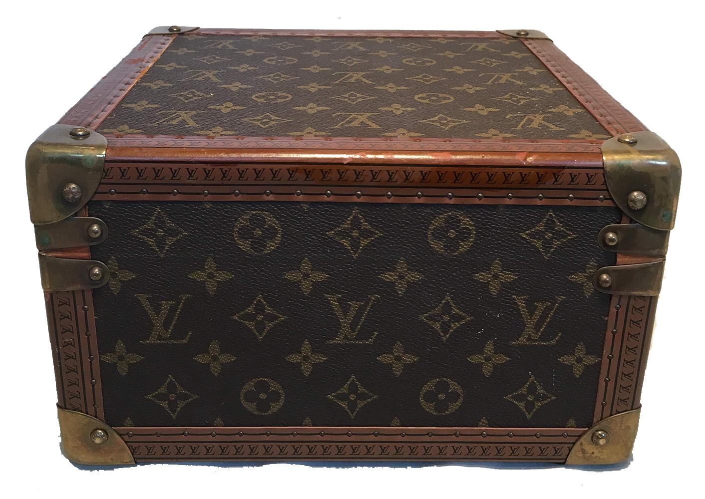 RARE Louis Vuitton Custom Monogram Square Travel Jewelry Case with 4 Trays In Excellent Condition In Philadelphia, PA