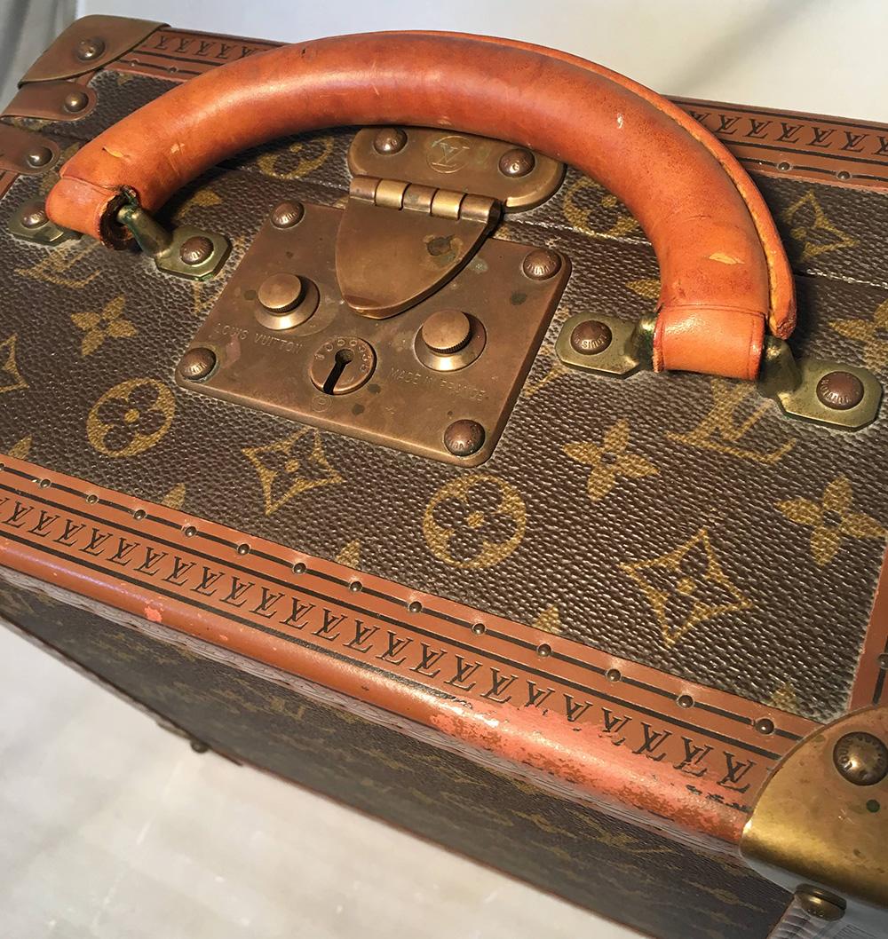 Women's or Men's RARE Louis Vuitton Custom Monogram Square Travel Jewelry Case with 4 Trays