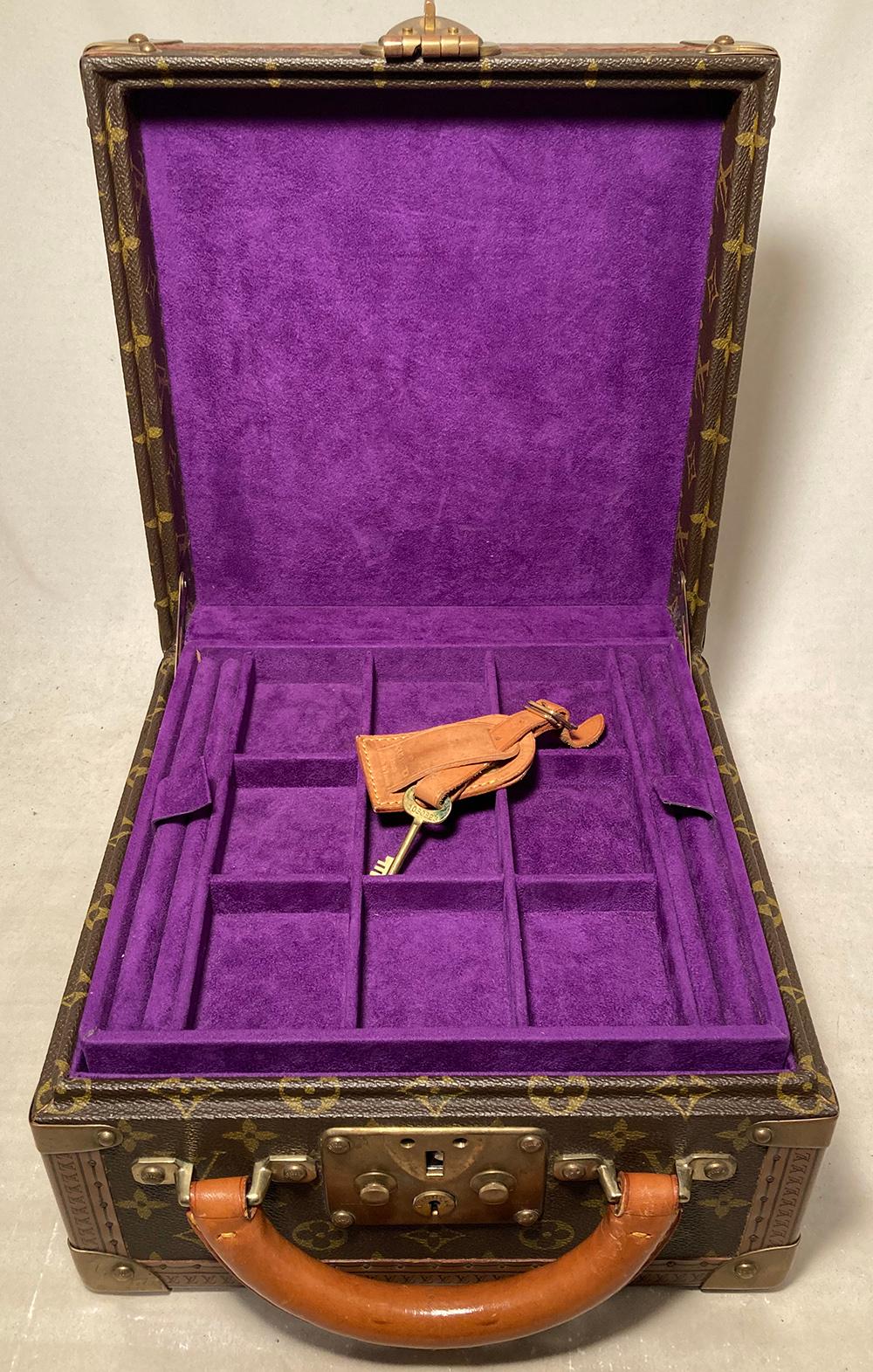 RARE Louis Vuitton Custom Monogram Travel Jewelry Case with Purple Ultrasuede 5