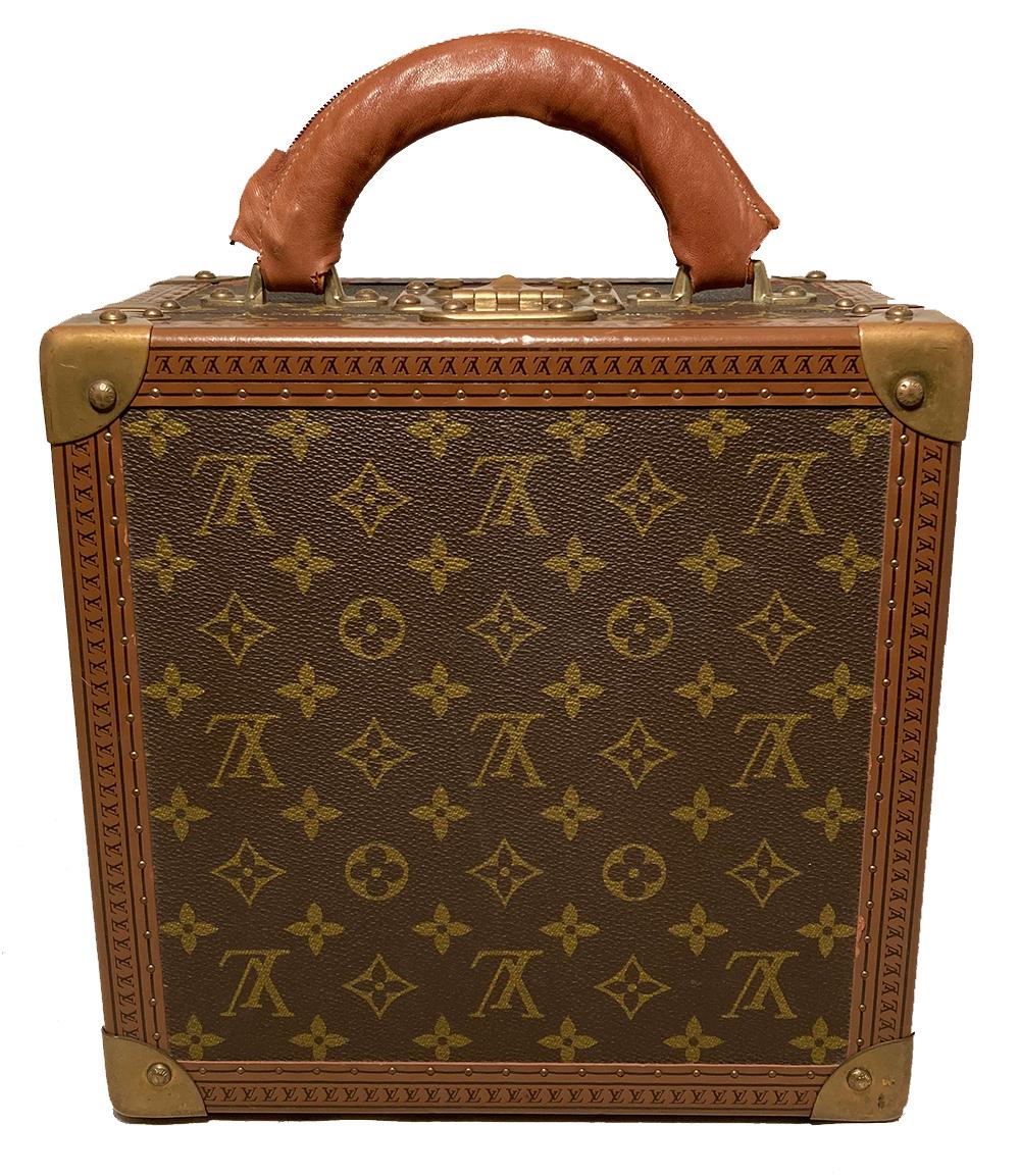 RARE Louis Vuitton Custom Monogram Travel Jewelry Case with Purple Ultrasuede In Excellent Condition In Philadelphia, PA