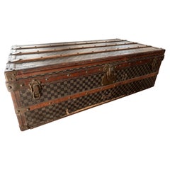 Rare Louis Vuitton Damier Canvas Steamer Trunk, Paris–London, circa 1890s