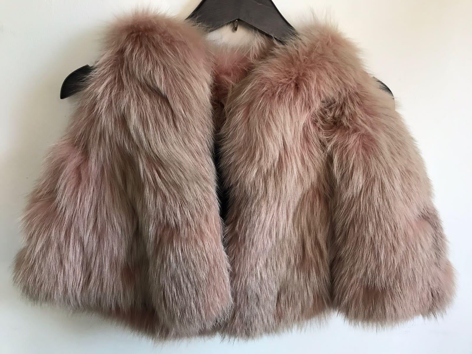 Rare Louis Vuitton Dirty Pink Fox Fur Bolero Jacket 4