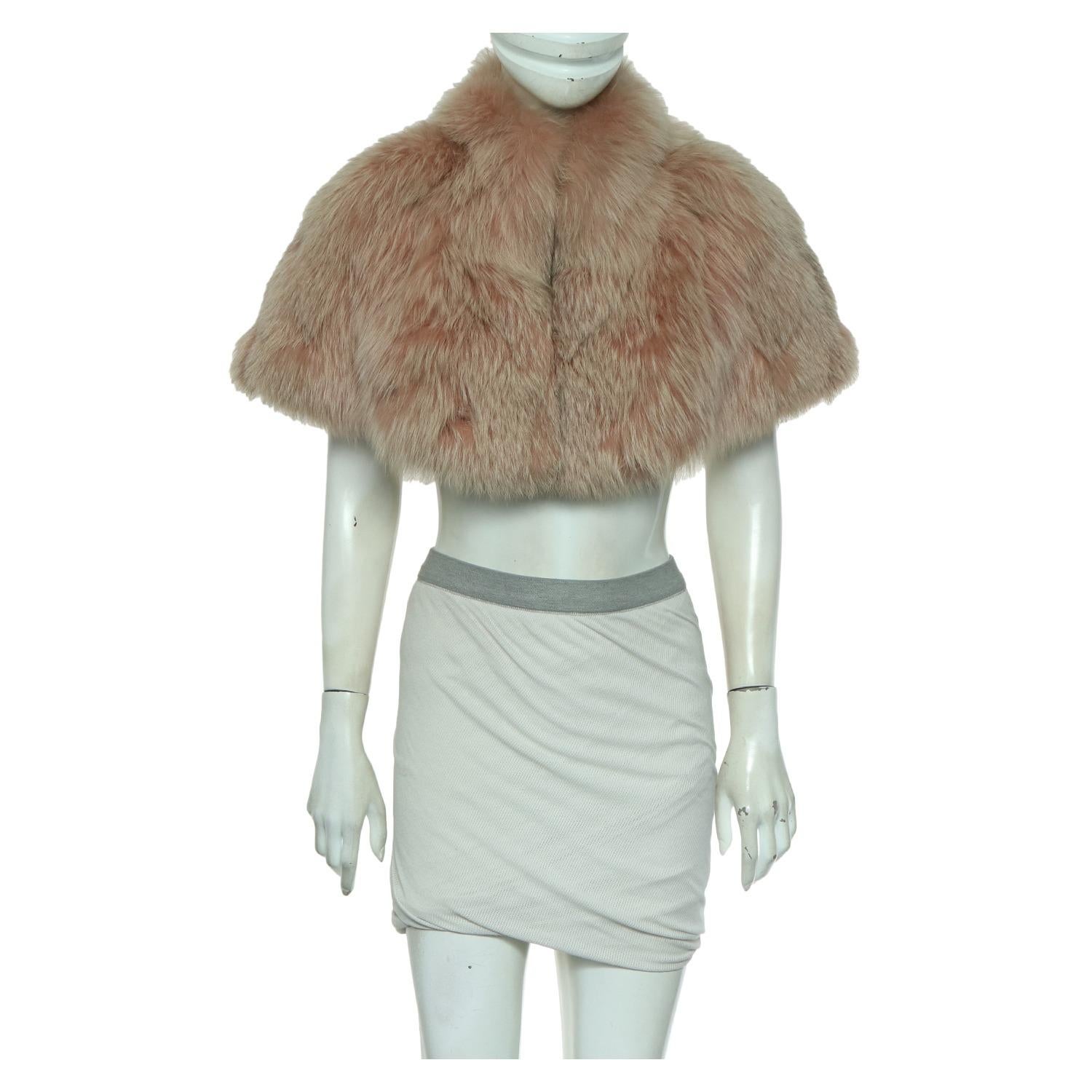 Rare Louis Vuitton Dirty Pink Fox Fur Bolero Jacket 5