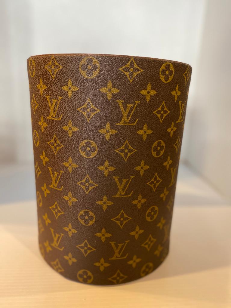 This vintage Louis Vuitton executive waste paper bucket is for the 