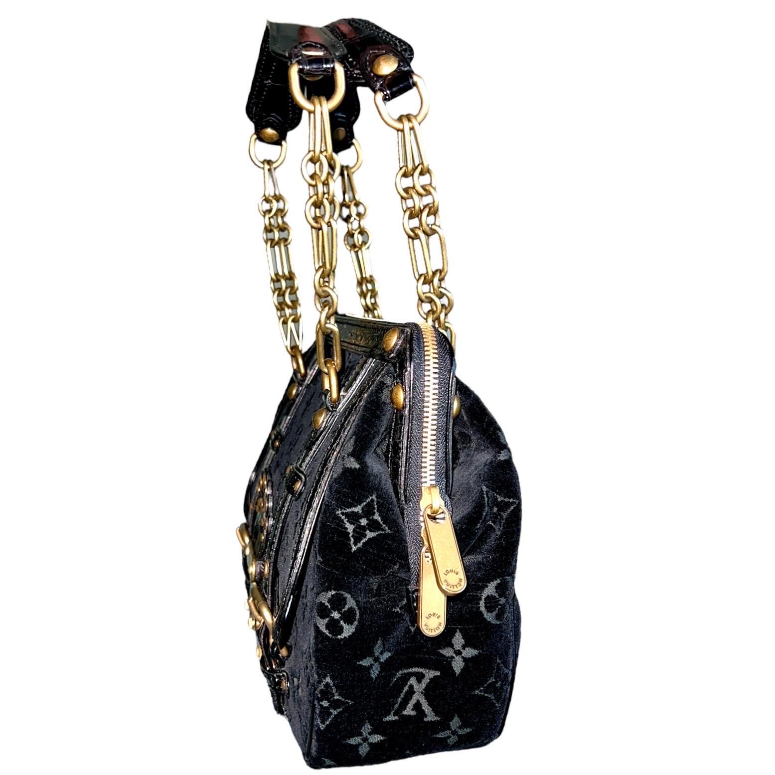 RARE Louis Vuitton Exotic Velvet & Alligator Skin LV Monogram Logo Evening Bag For Sale 3