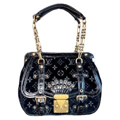 RARE Louis Vuitton Exotic Velvet & Alligator Skin LV Monogram Logo Evening Bag
