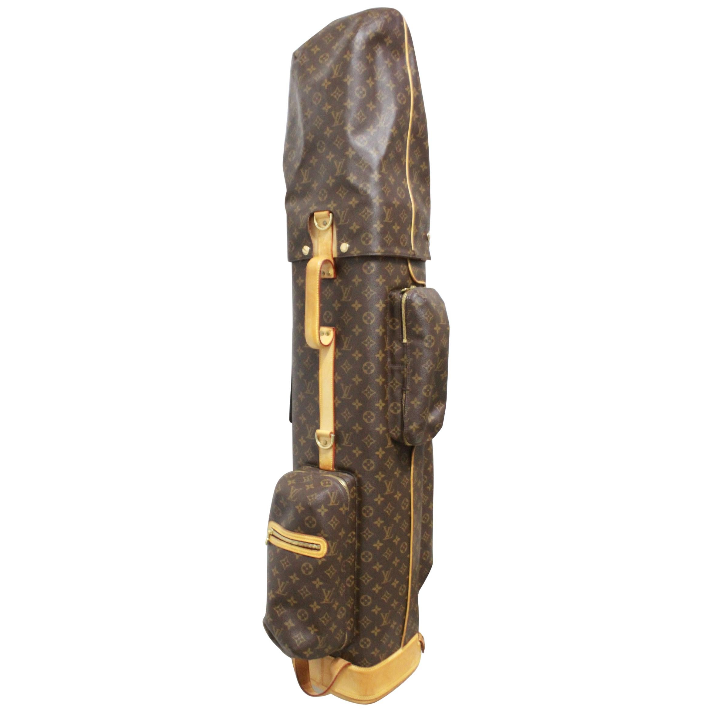 Rare Louis Vuitton golf club bag in monogram canvas.