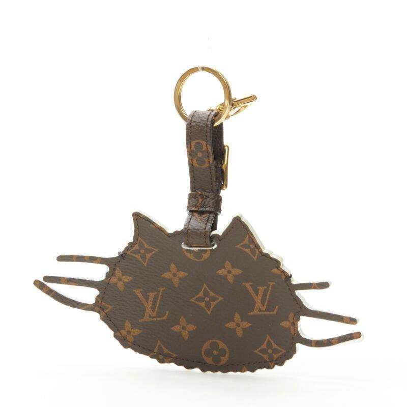 Women's or Men's rare LOUIS VUITTON Grace Coddingtom Catogram grey epi cat bag charm key holder