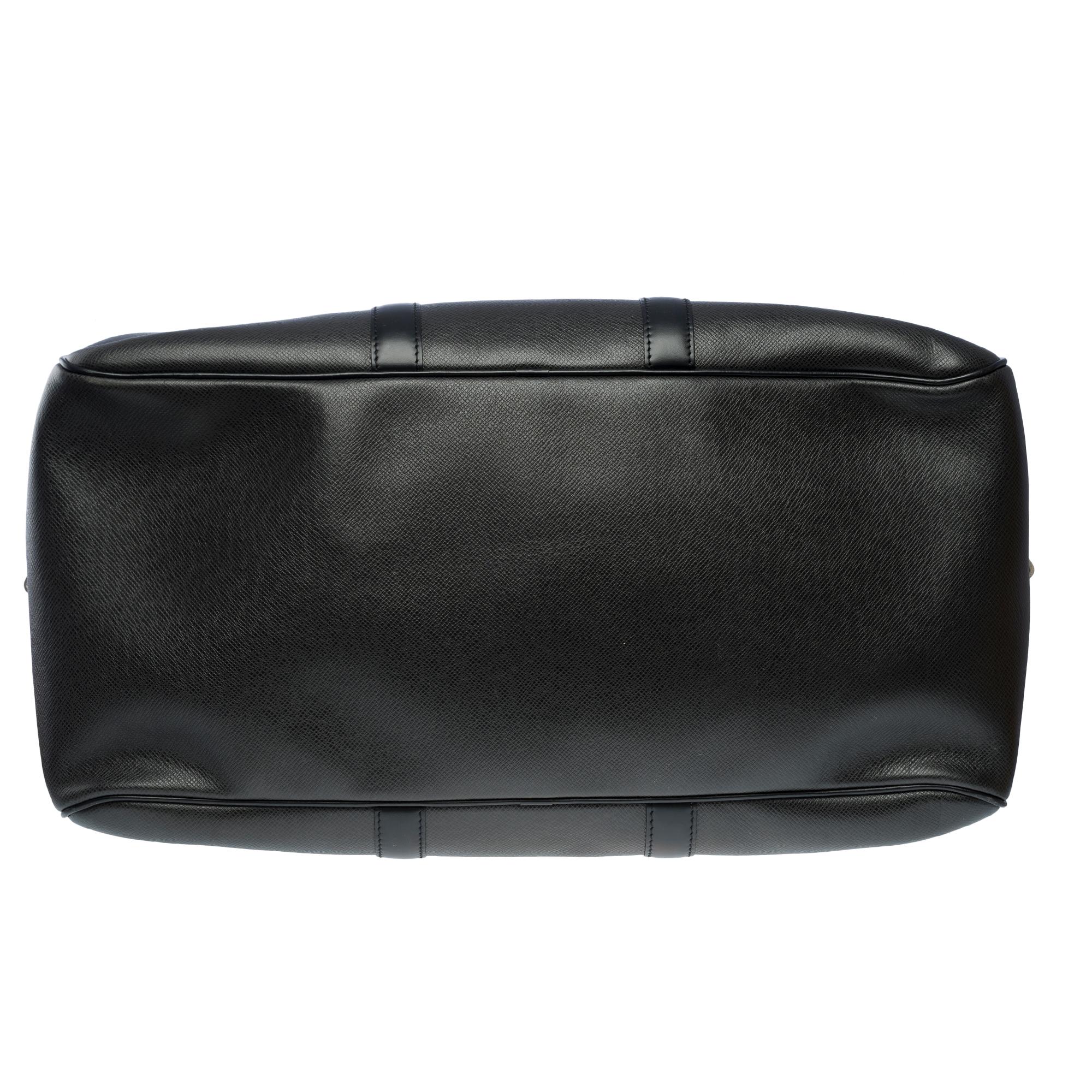 Rare Louis Vuitton Kendall 50 strap Travel bag in Grey Taïga leather , SHW 6