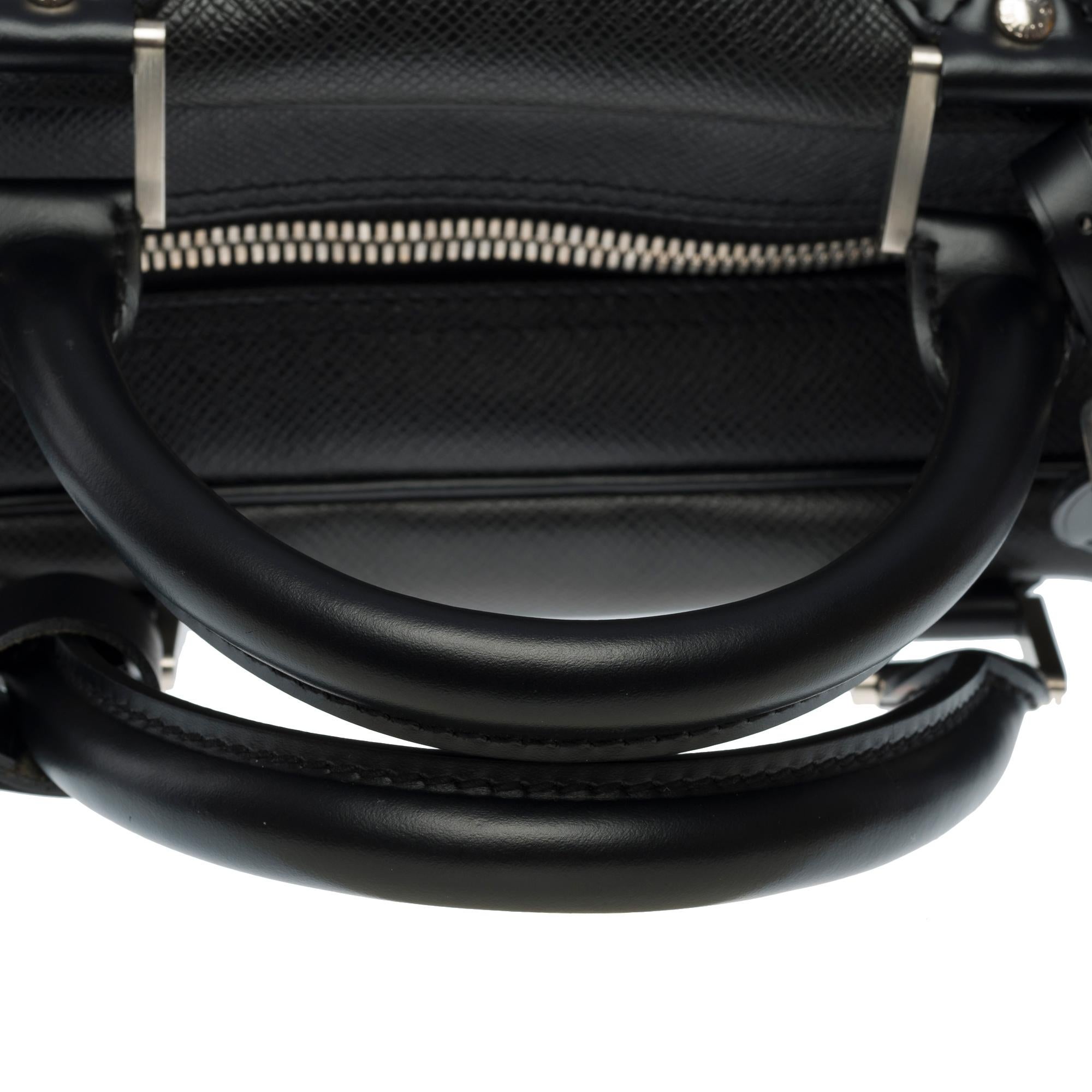 Rare Louis Vuitton Kendall 50 strap Travel bag in Grey Taïga leather , SHW 5