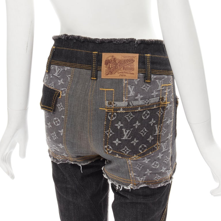 Louis Vuitton Monogram High-Waisted Denim Pants