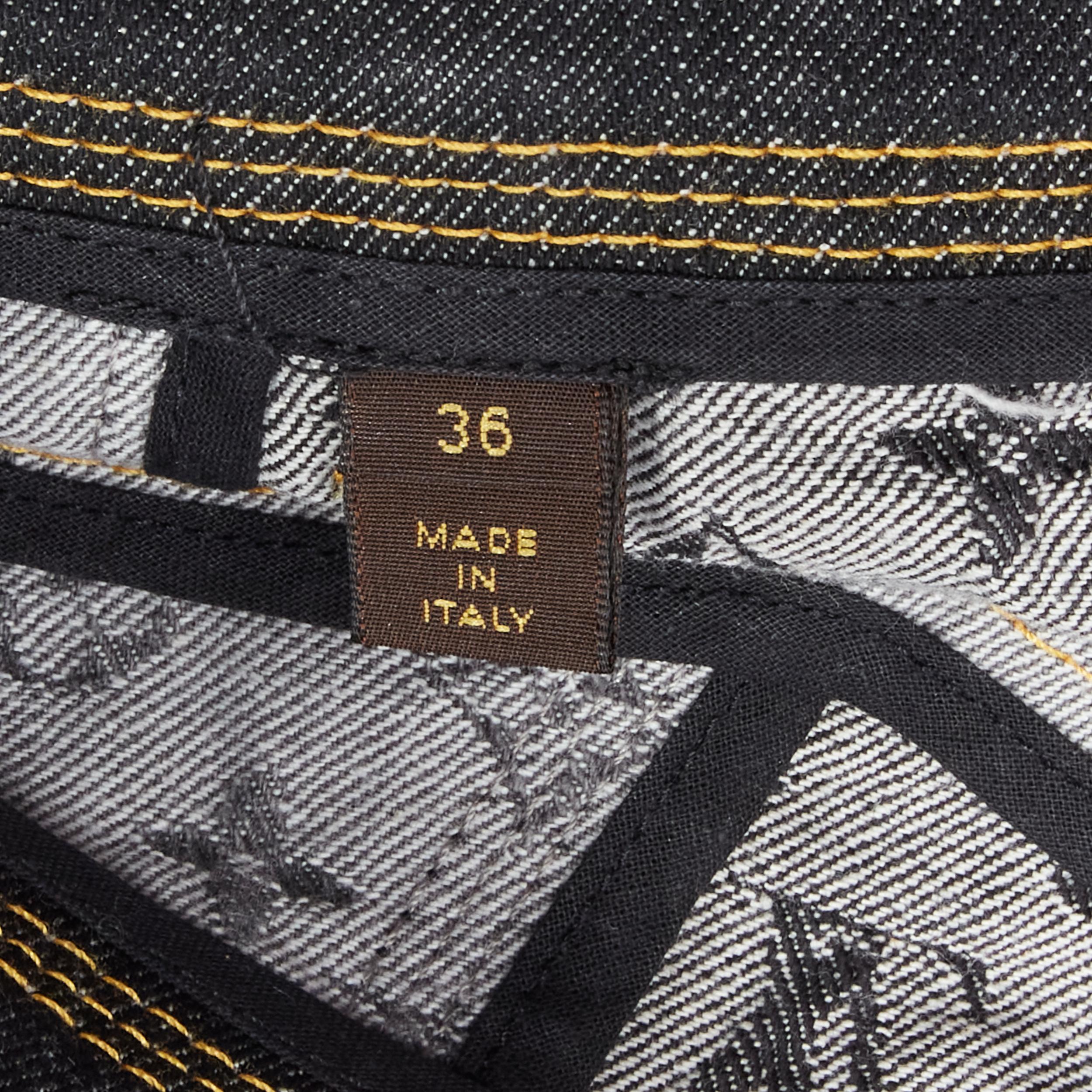 Women's rare LOUIS VUITTON LV mongram jacquard raw cut patchwork shorts FR36 S For Sale