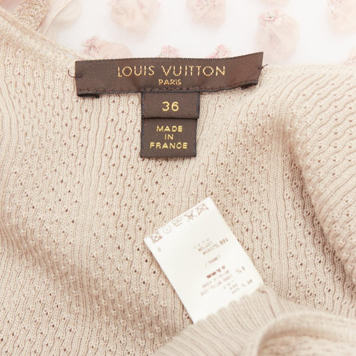 rare LOUIS VUITTON Marc Jacobs 2007 Runway pink rosebud embellished dress FR36 S 3