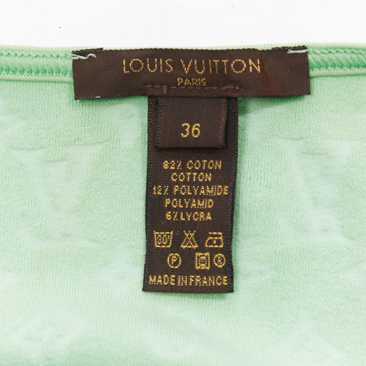 rare LOUIS VUITTON Marc Jacobs gren LV monogram velour crop cardigan FR36 S For Sale 5
