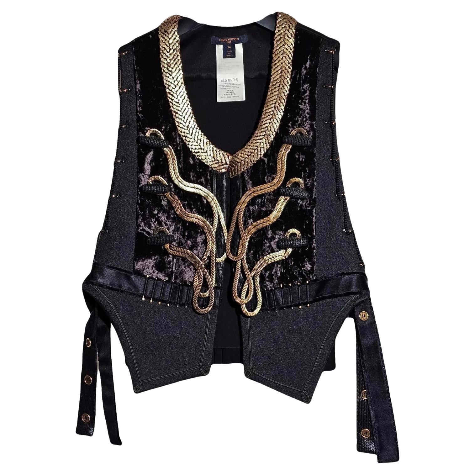 Rare Louis Vuitton Runway from 200th anniversary show - Gold accent vest jacket