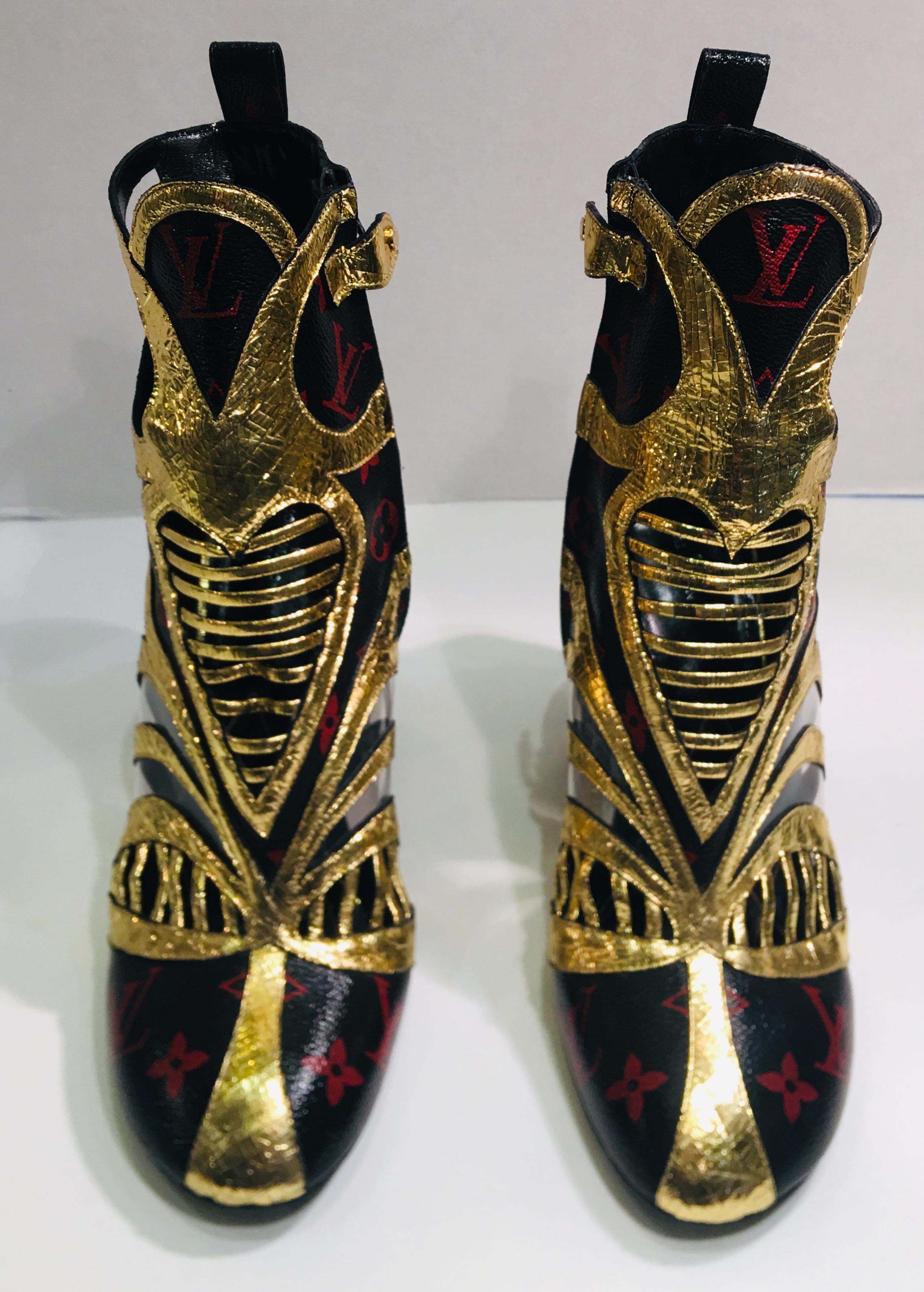 Louis Vuitton Flower Boots - 3 For Sale on 1stDibs