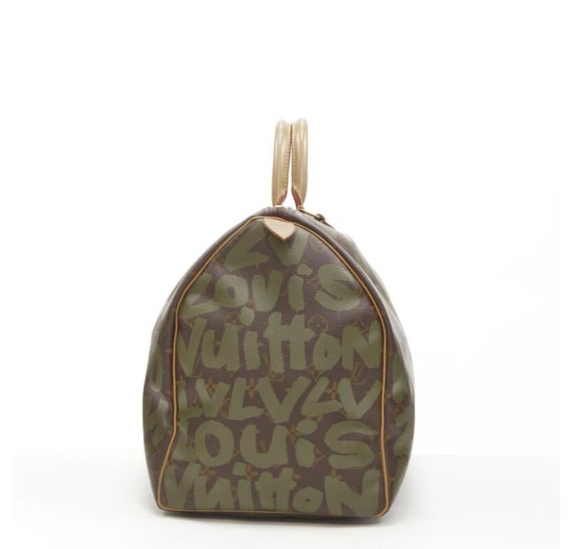 Women's rare LOUIS VUITTON Stephen Sprouse Graffiti khaki green monogram Keepall 50 bag