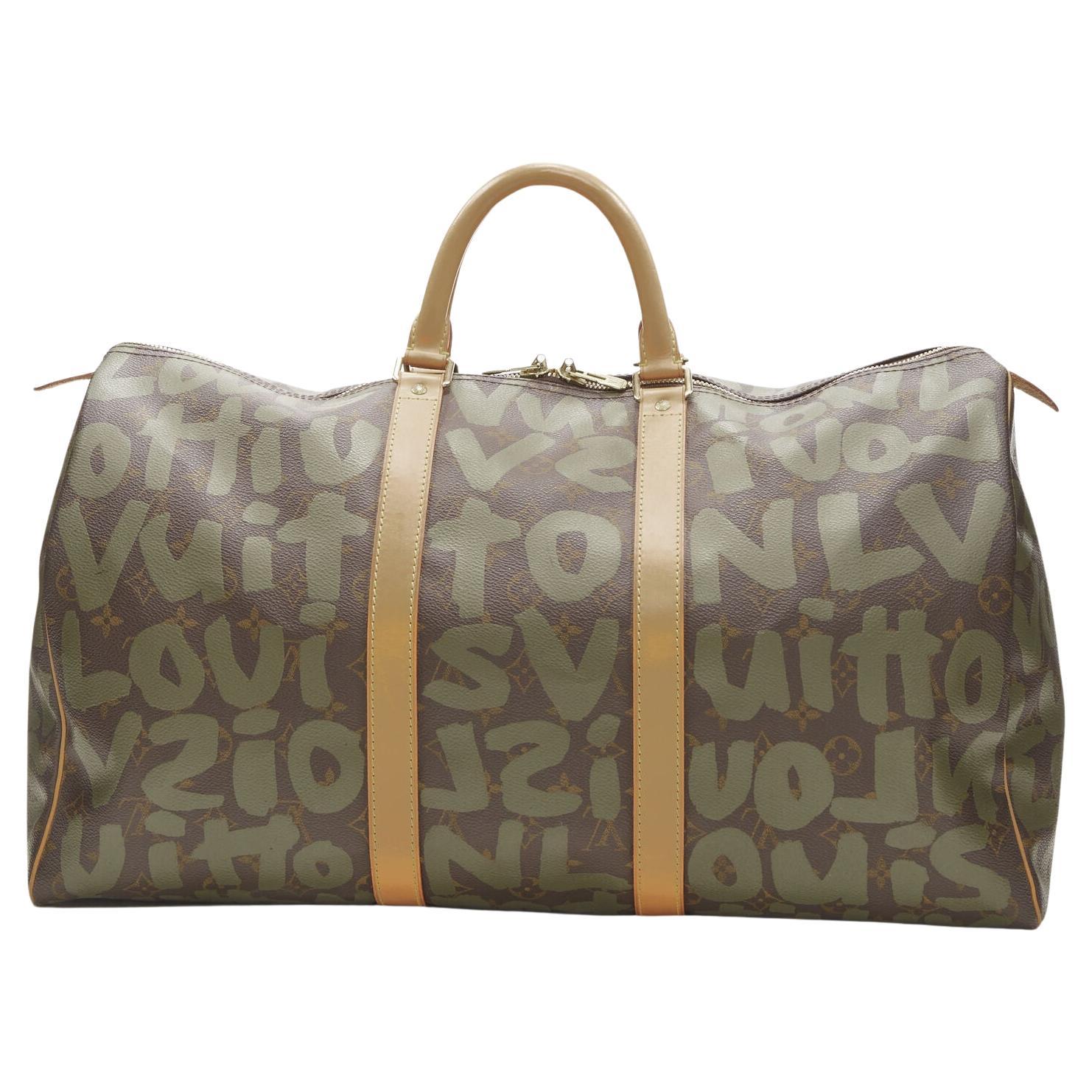 Stephen Sprouse x Louis Vuitton Orange Monogram Graffiti Keepall 50