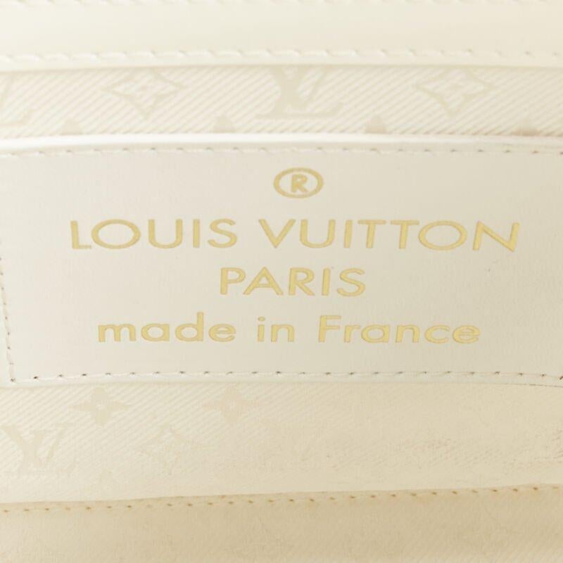 rare LOUIS VUITTON Street Shopper PM metallic gold silver woven leather tote bag For Sale 7
