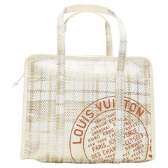 Rara borsa LOUIS VUITTON Street Shopper PM in pelle intrecciata oro argento metallizzato