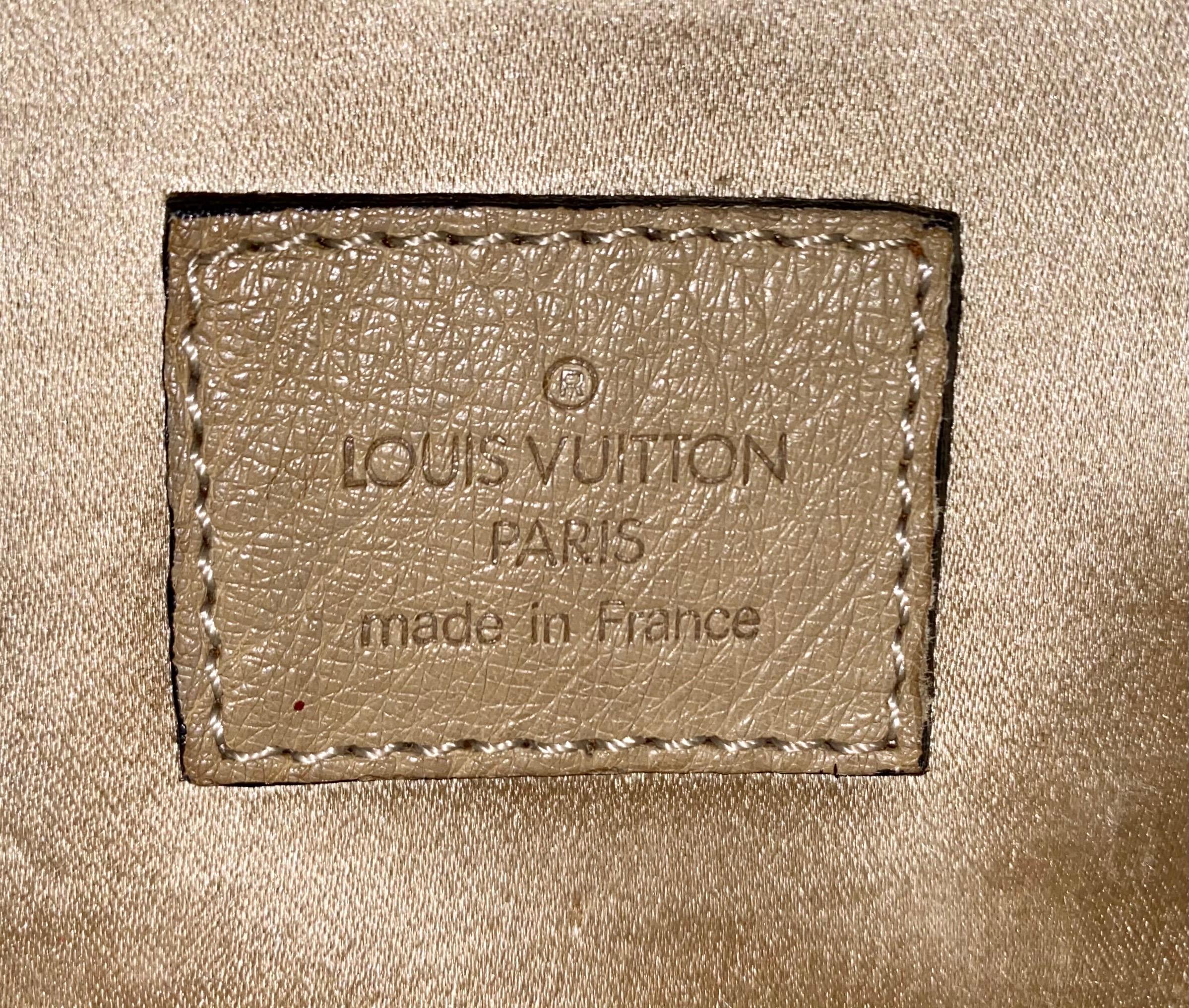 Women's LOUIS VUITTON Exotic Ostrich & Suede LV Monogram Logo Bag - Limited Edition 2004