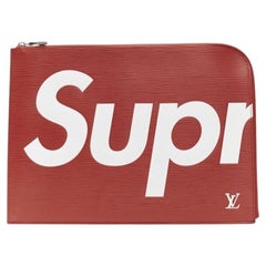 LOUIS VUITTON SUPREME Sac à main rare pochette Epi rouge Jour GM 2017 LV