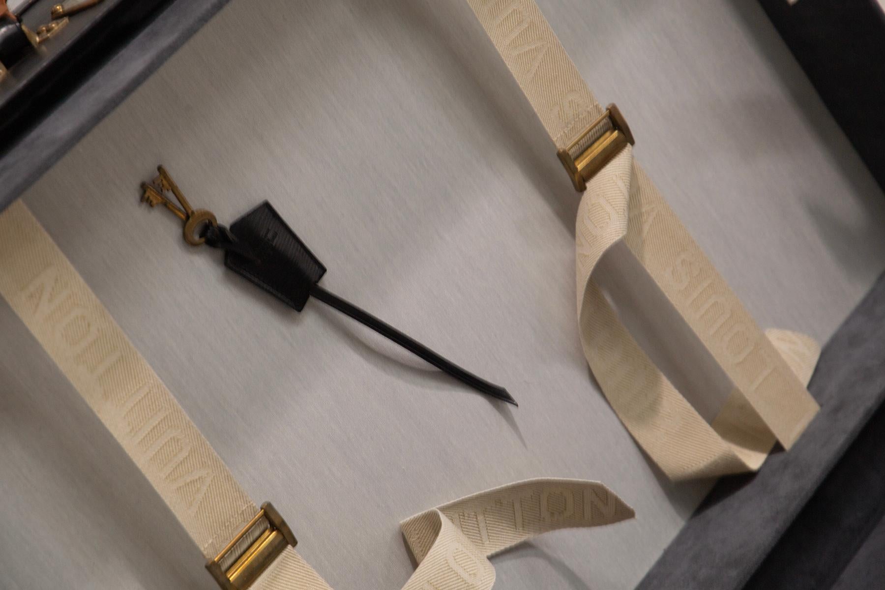 Seltenes Louis Vuitton Taigaleder, mit Kofferhülle im Angebot 10