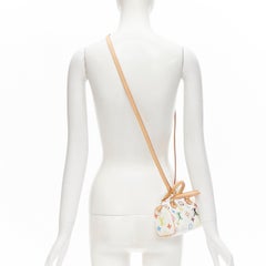 rare LOUIS VUITTON Takashi Murakami 2008 Speedy HL white monogram mini bag