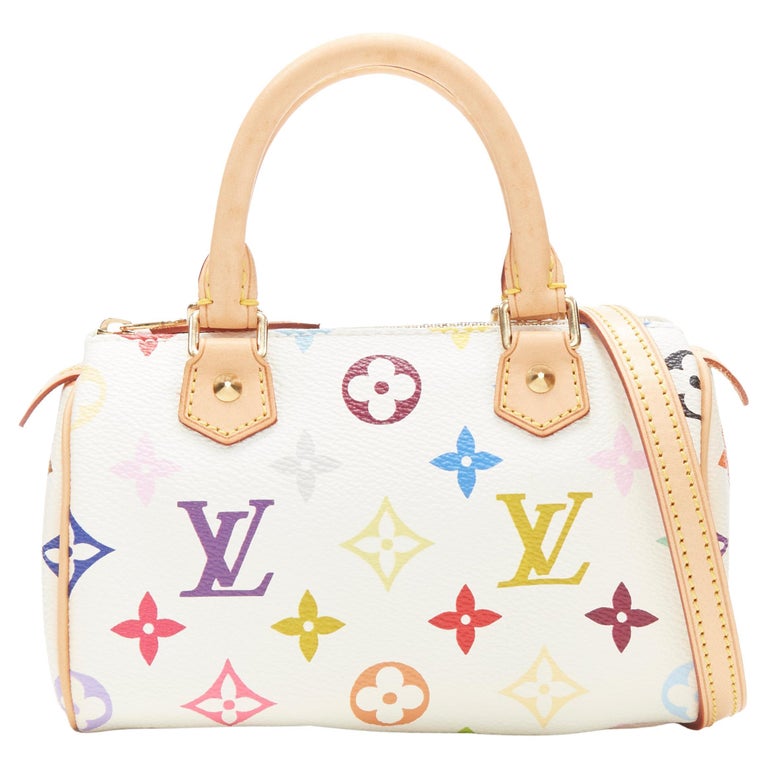 Louis Vuitton Takashi Murakami White Multicolor Beverly MM Handbag