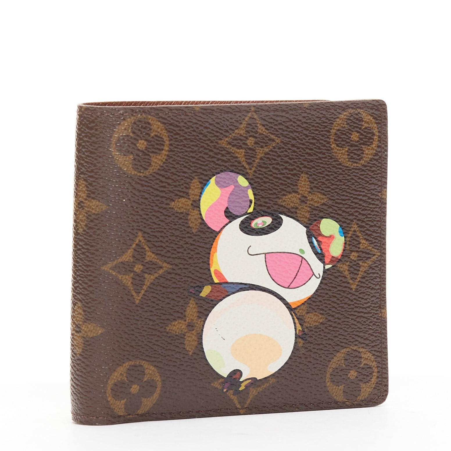 rare LOUIS VUITTON Takashi Murakami bear LV monogram bifold wallet In Excellent Condition For Sale In Hong Kong, NT