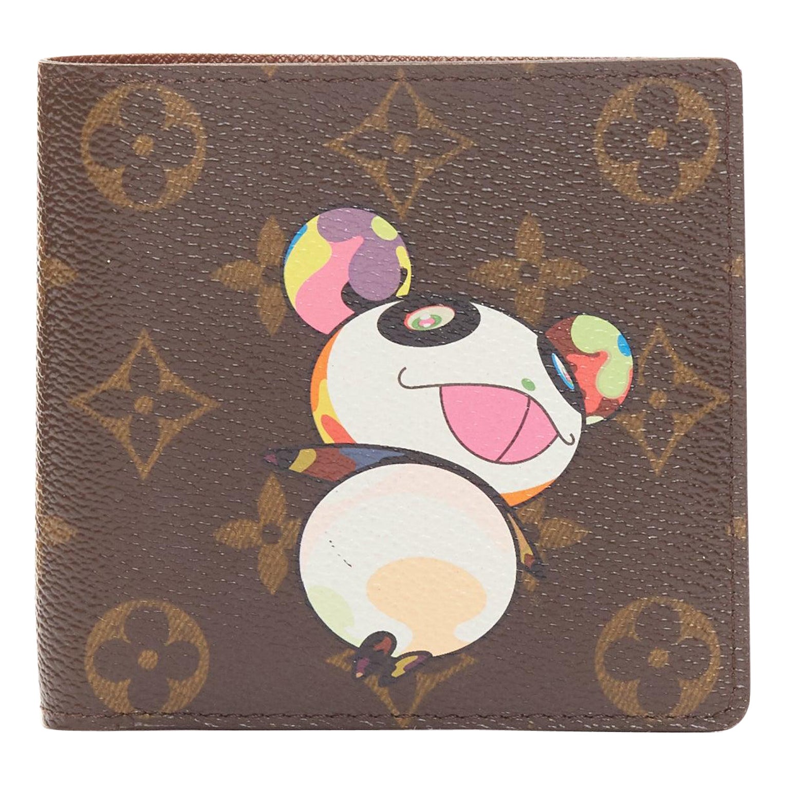 rare LOUIS VUITTON Takashi Murakami bear LV monogram bifold wallet