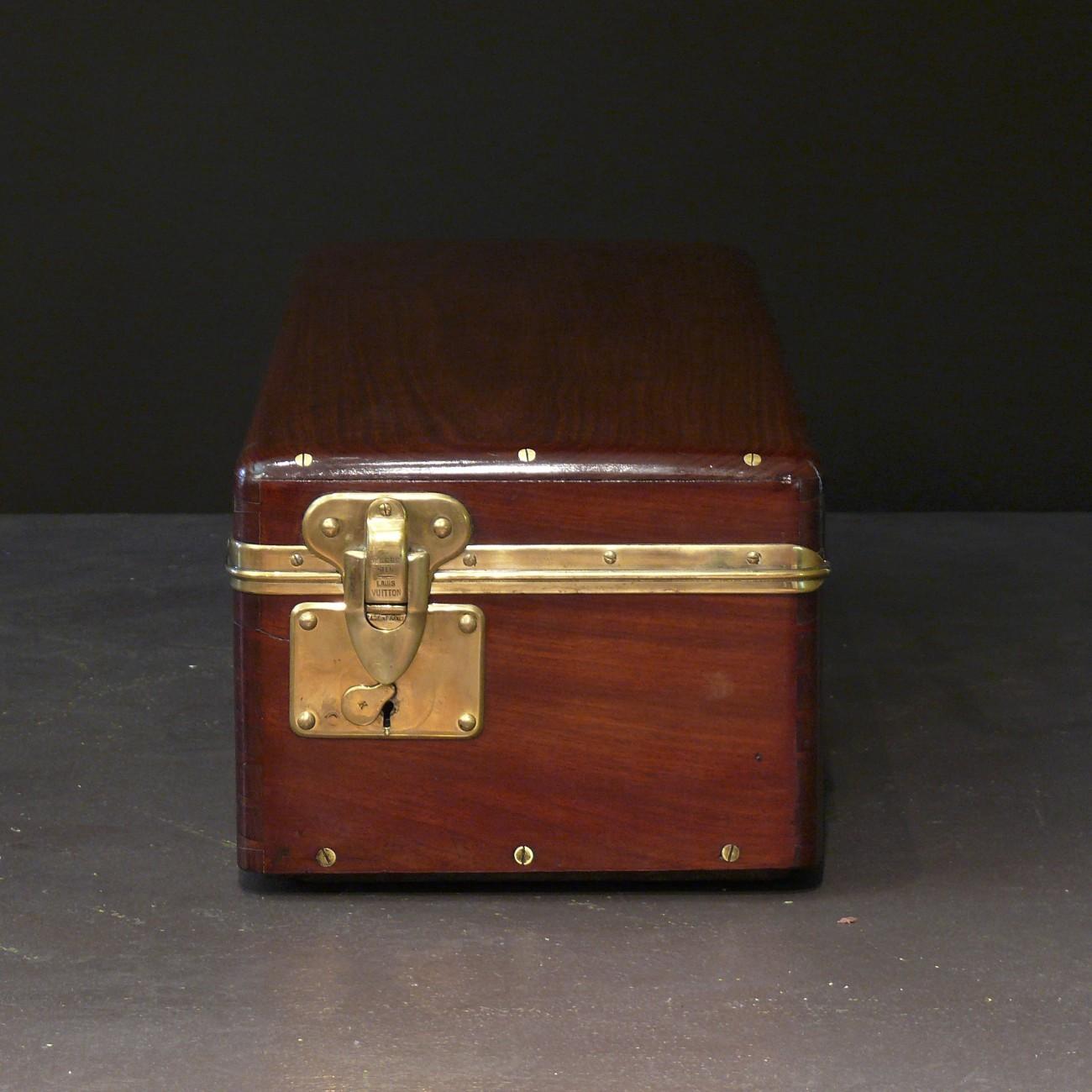 Right from the early days of the motor car Louis Vuitton made specialist motoring accessories and cases. This mahogany tool box would have been fixed to the running boards and filled with tools for the chauffeur to maintain the car whilst on the