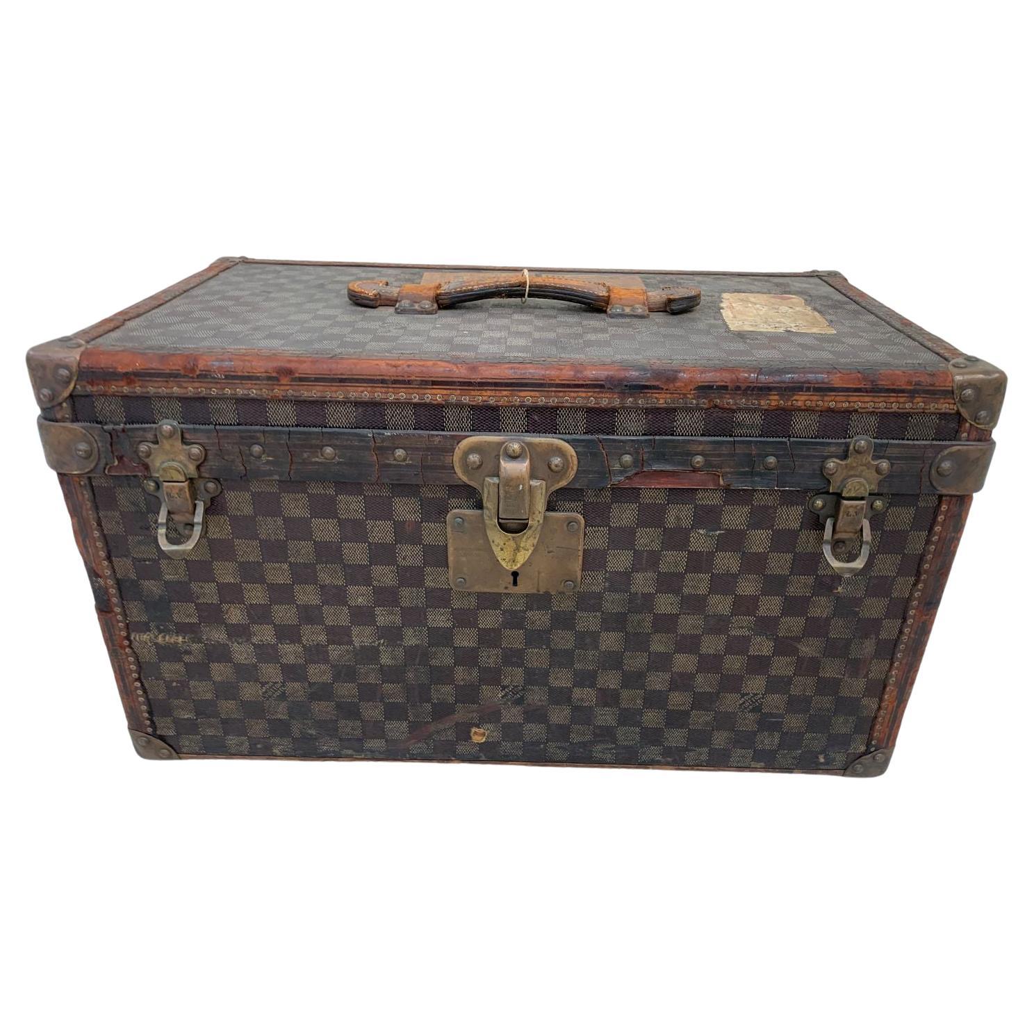 Brass Rare Louis Vuitton Trunk in Damier Canvas, circa 1890’s