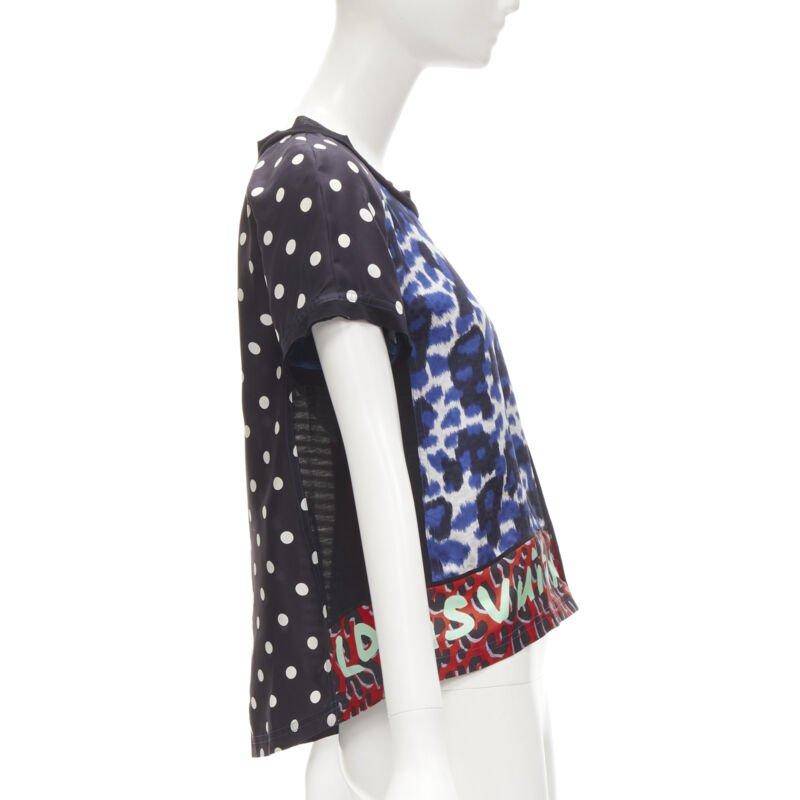 Seltenes LOUIS VUITTON Vintage Stephen Sprouse Leoparden-Patchwork-TShirt S im Zustand „Hervorragend“ im Angebot in Hong Kong, NT
