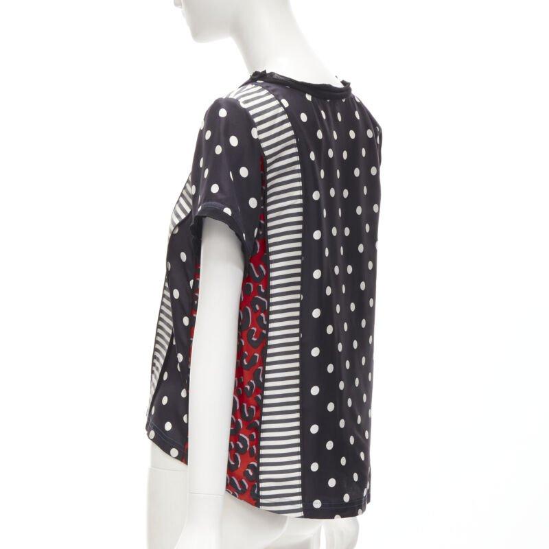 Seltenes LOUIS VUITTON Vintage Stephen Sprouse Leoparden-Patchwork-TShirt S im Angebot 1