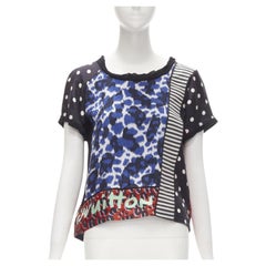 rare LOUIS VUITTON Vintage Stephens grafiti patchwork léopard tshirt S