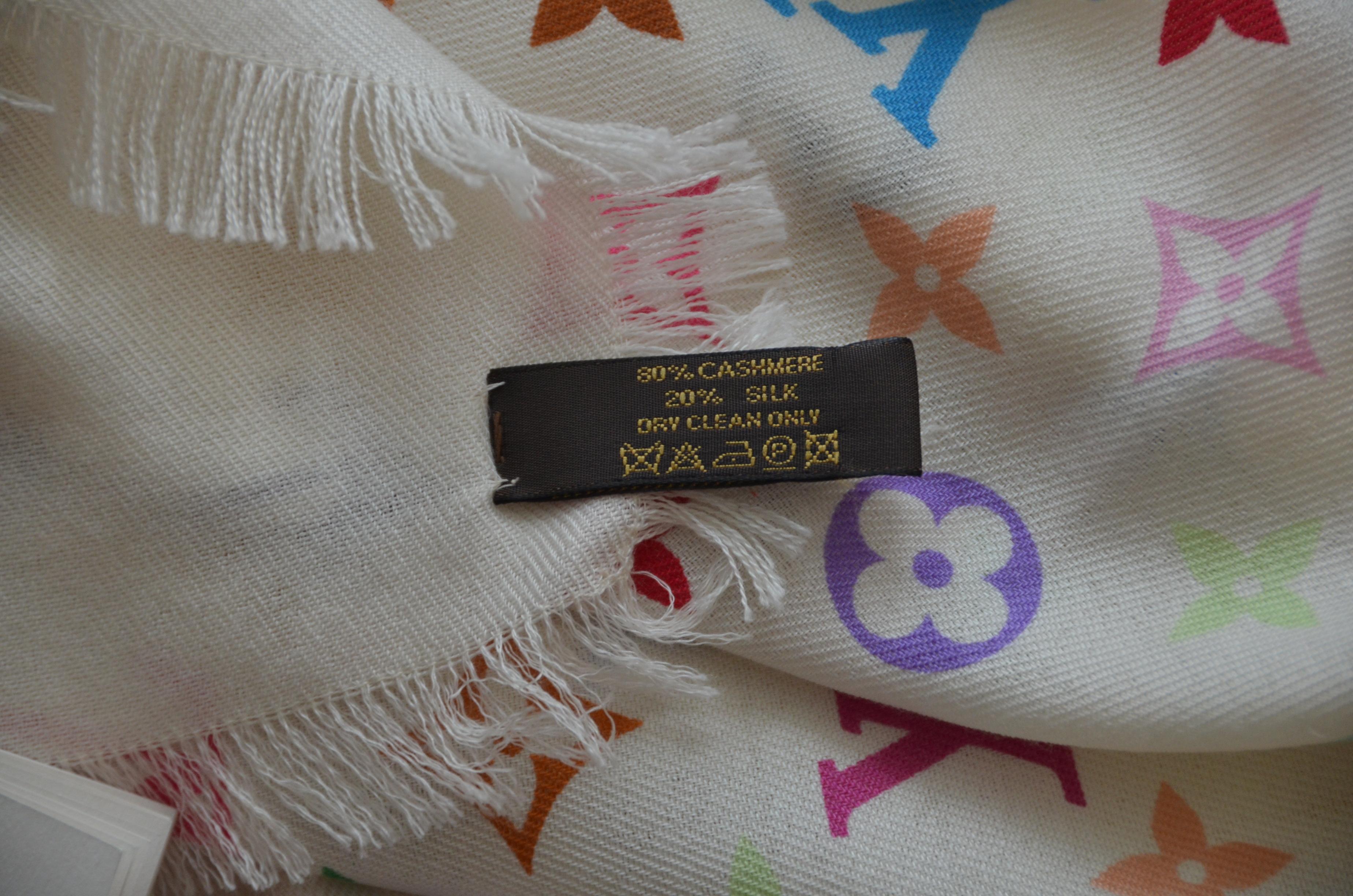 Women's or Men's Rare Louis Vuitton  X  Takashi Murakami Large Limited Edition Cashmere  Stole 