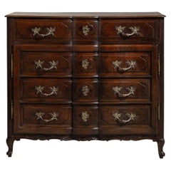 Raro aparador de roble estilo Luis XV con pátina original, Francia, 1800-1809