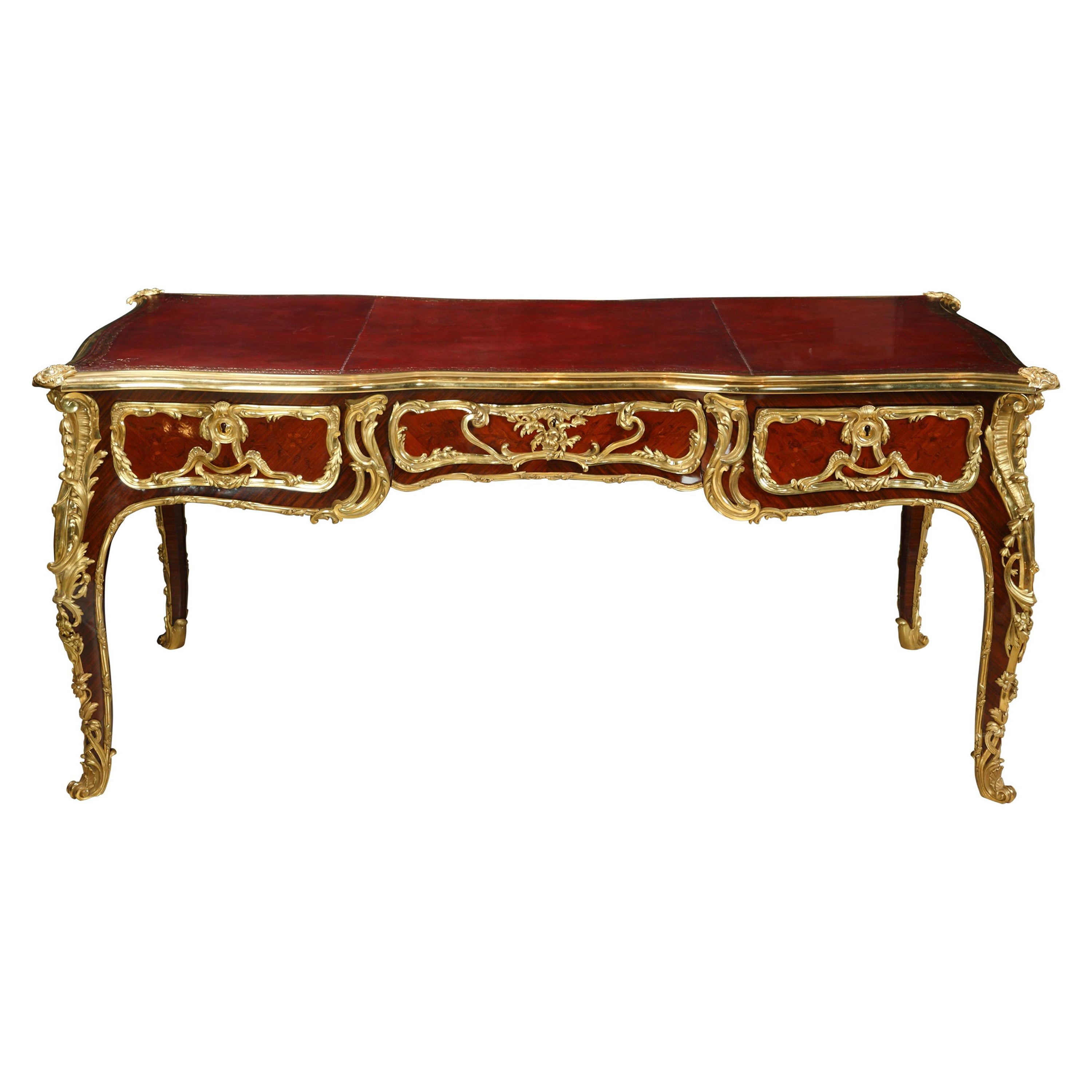 Rare planche de bureau de style Louis XV, d'après un modèle de J. Dubois, France, vers 1880
