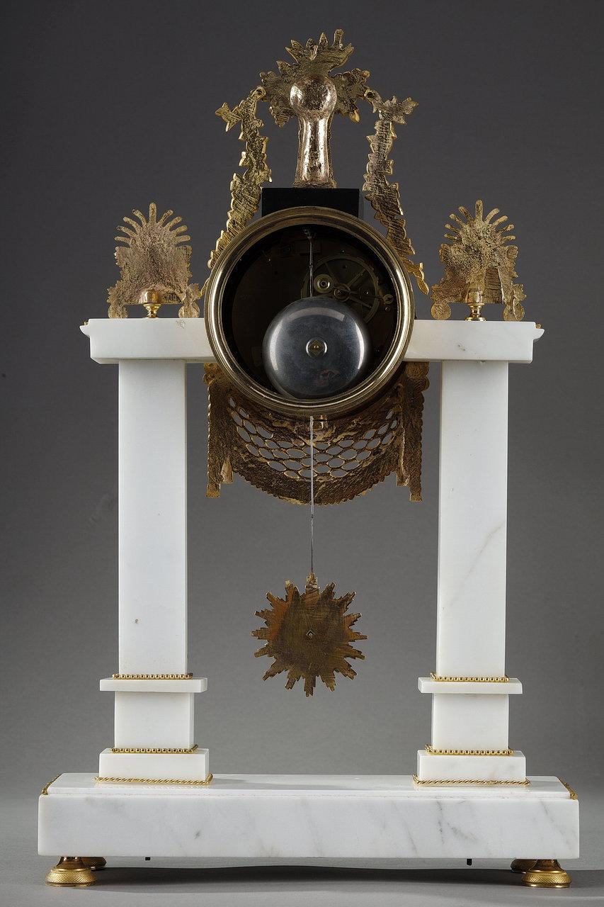 Rare Louis XVI Period Portico Clock by Jacques-Claude-martin Rocquet For Sale 11